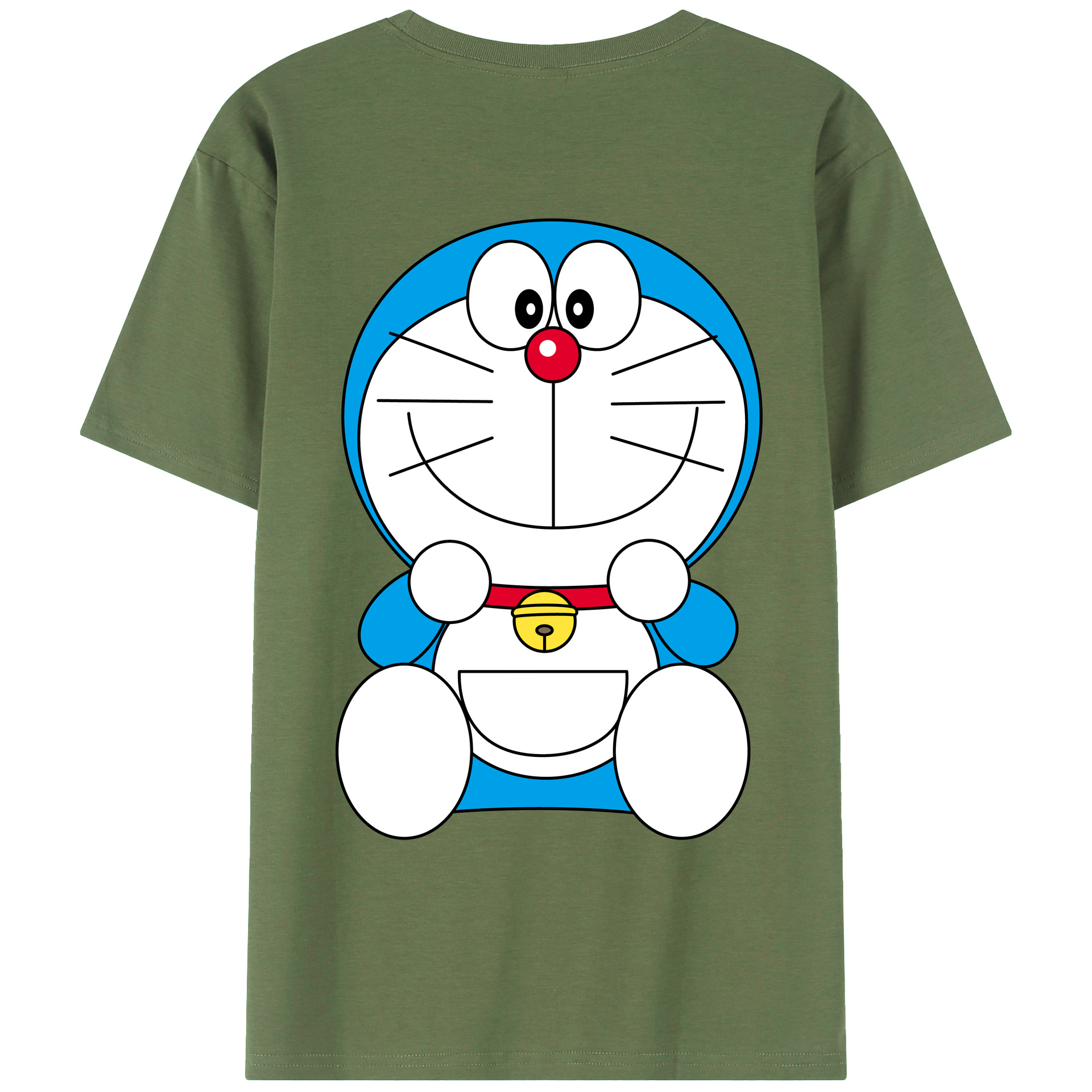 （画像用） ドラえもん Doraemon 綿100％ メンズ半袖Tシャツ（バックプリント） 通気性